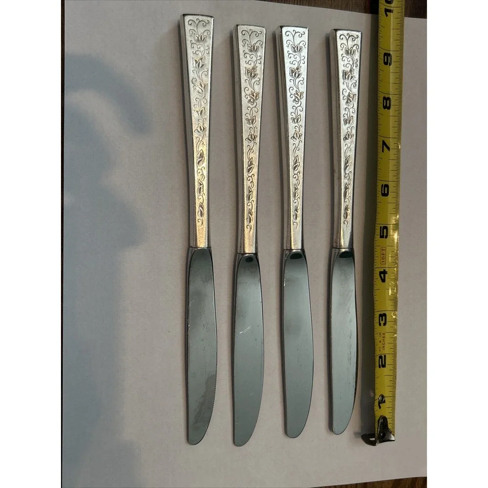 1847‎ Rogers Bros SILVER LACE Knife IS Silverplate 1968 Set of 4